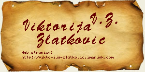 Viktorija Zlatković vizit kartica